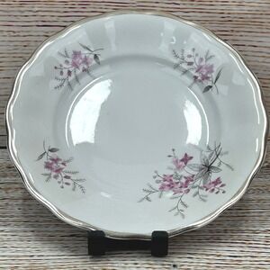 Favolina Karolina Jarolina Porcelain Salad Plate 3879‎ Floral Silver Scalloped 1